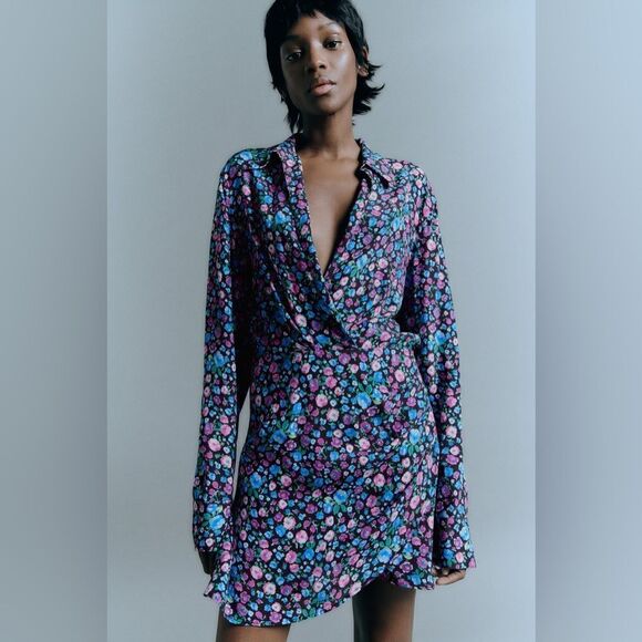 ZARA SHORT FLORAL DRESS - Picture 4 of 7